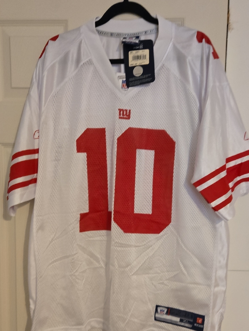 NFL White and Red #10 Football Jersey - Giants Style